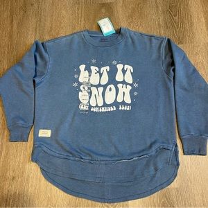 Simply Southern blue let it snow long sleeve shirt excellent condition